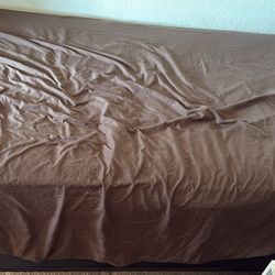 Bed frame, sealy twin mattress, box spring, fitted sheet, and waterproof fitted sheet