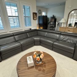 Leather Reclining Sectional Sofa - Scandanvian Design