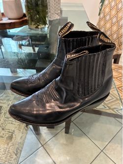 Men’s Genuine Leather Boot, Black, Size 26.5 or 8.5/9
