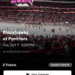 Florida Panthers Vs Blackhawks Banner Night Oct 7 Row 11