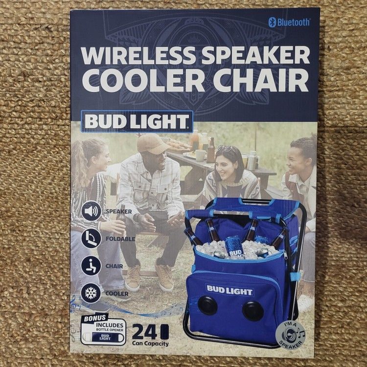 Bud Light Beer Speaker Cooler Chair