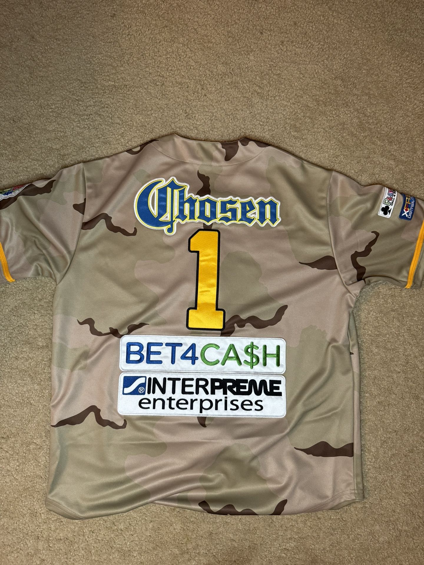 Supreme Chosen One Baseball Jersey Desert Camo for Sale in