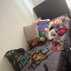 Twin Size Bed With New Mattress 
