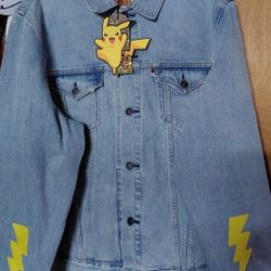 Levi's X Pokémon 25th Anniversary Embroidered Vintage Trucker Fit Denim Jacket 