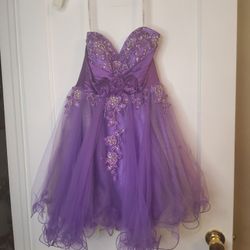 Short Purple Formal, Size 6, by Cinderella 