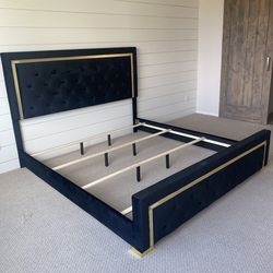 Black and Gold king Size Bedframe