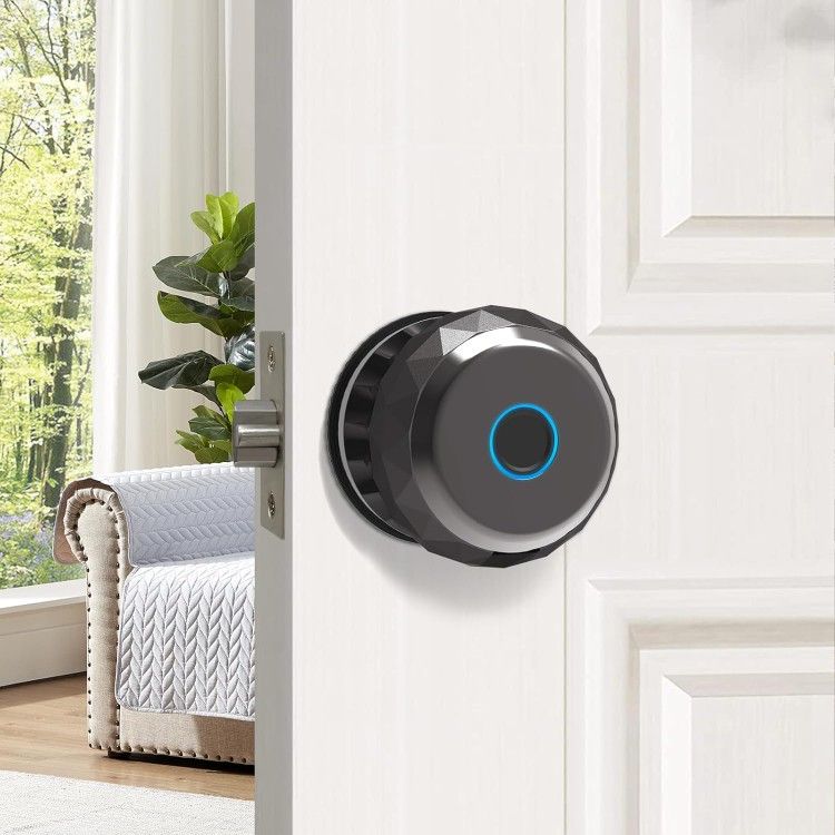 Euphoricca Fingerprint Door Locks for Front Door,Smart Biometric Door Lock,Door knob with App Control,Secure Lock Mode,Easy Installation,Great for Bed