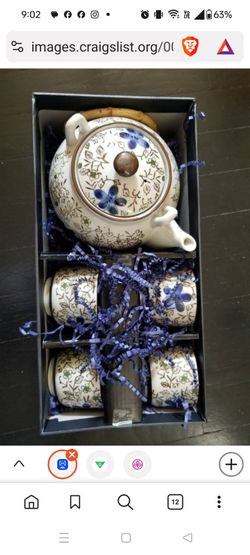 KOTO Japanese 5 Pc Tea Set Teapot 4 Cups NEW