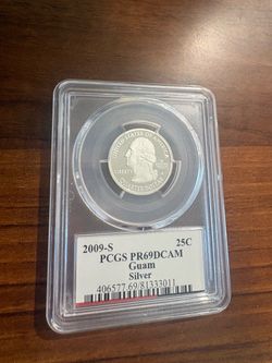 2009-S Guam Silver Quarter PCGS PR69DCAM