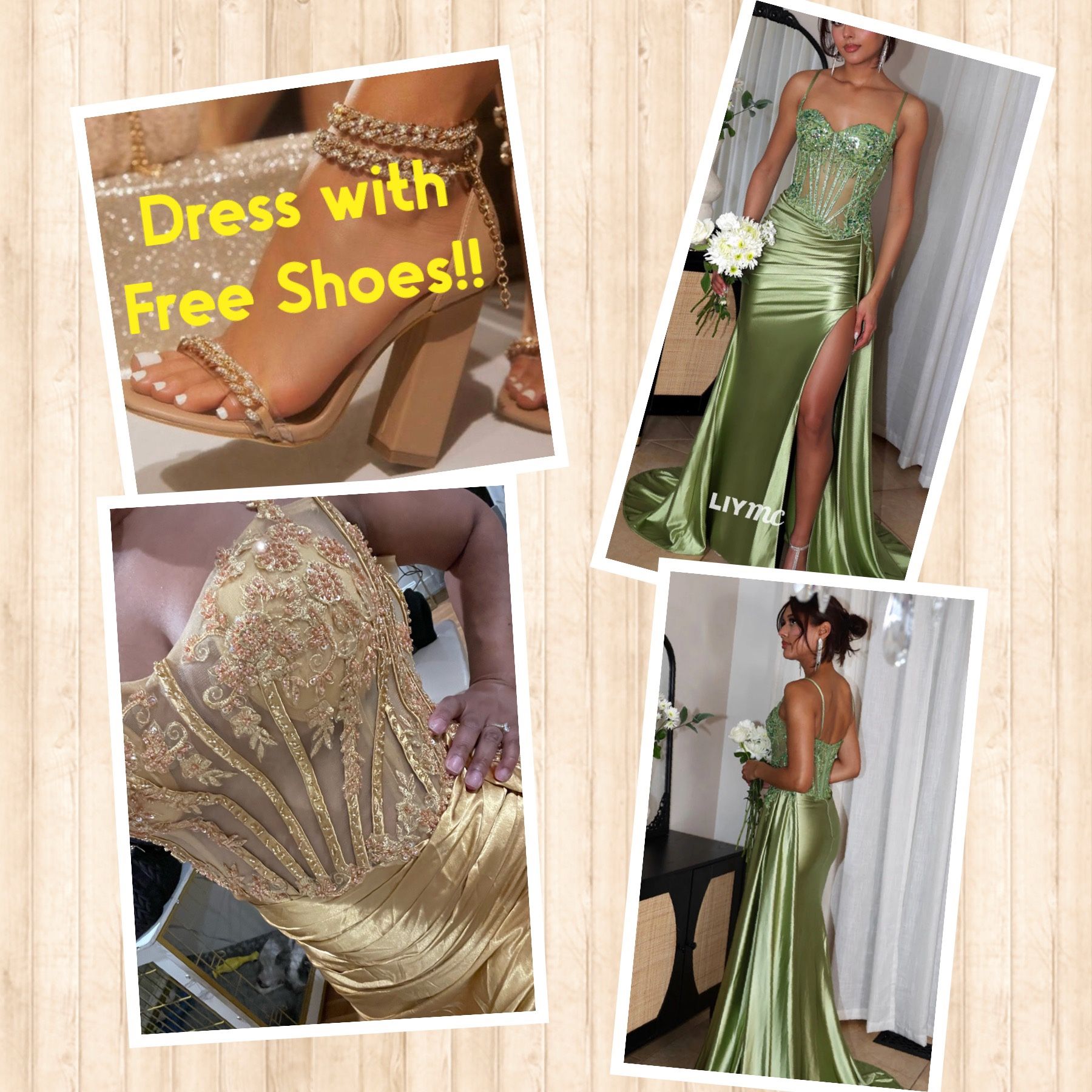 Prom Dress Sz 4 And Shoes Sz 6