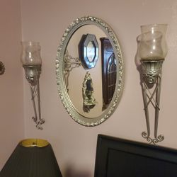 Sale Oval Silver Mirror