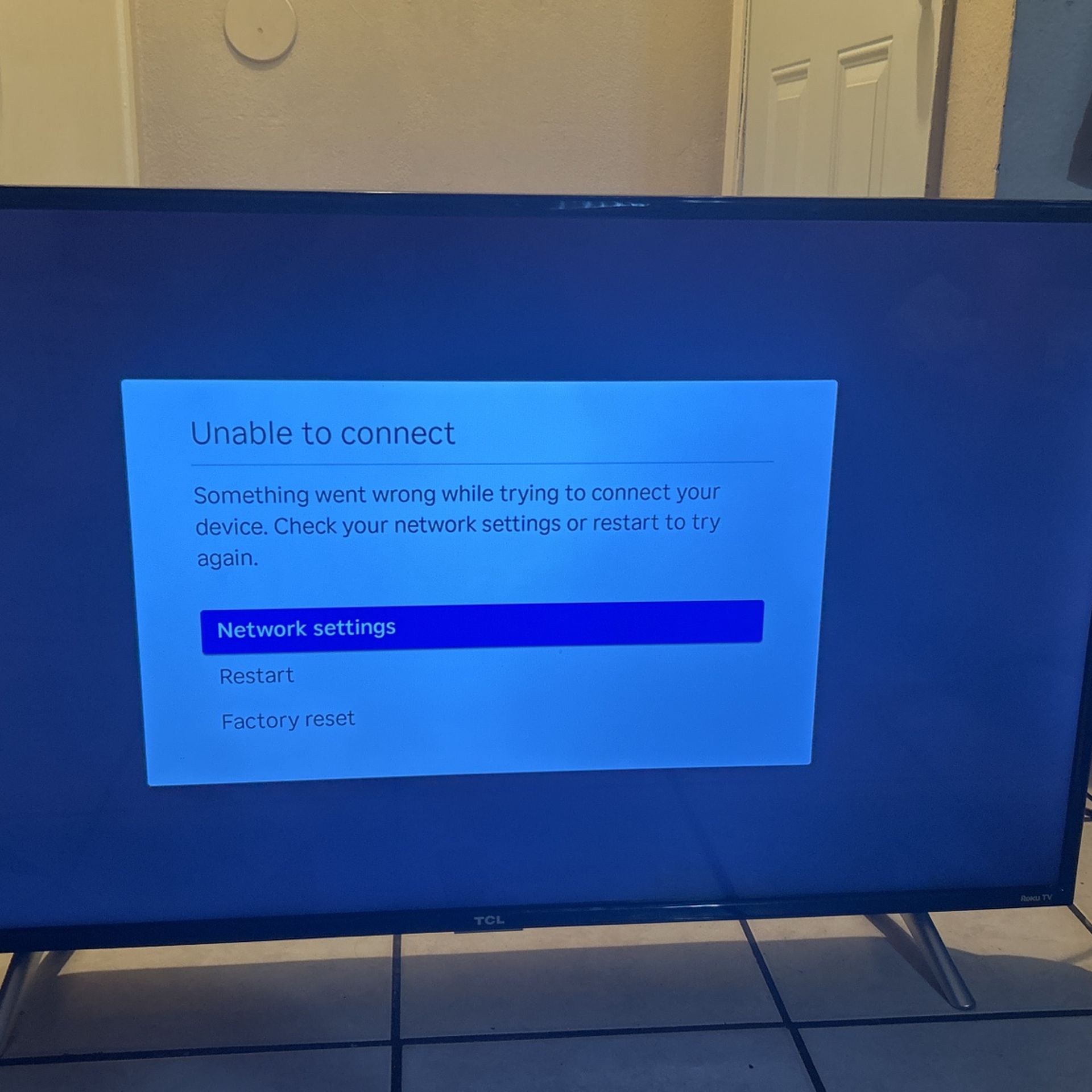 TCL 43” 4kHD Smart RokuTV