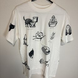 Crazy Vintage Dogs Comedy Humor T Shirt Large Single Stitch