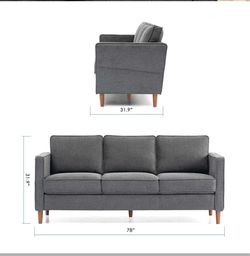 3 seater fabric arm sofa