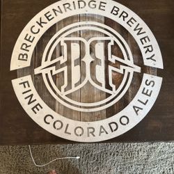 Solid Wood And Metal Breckinridge Brewing Sign