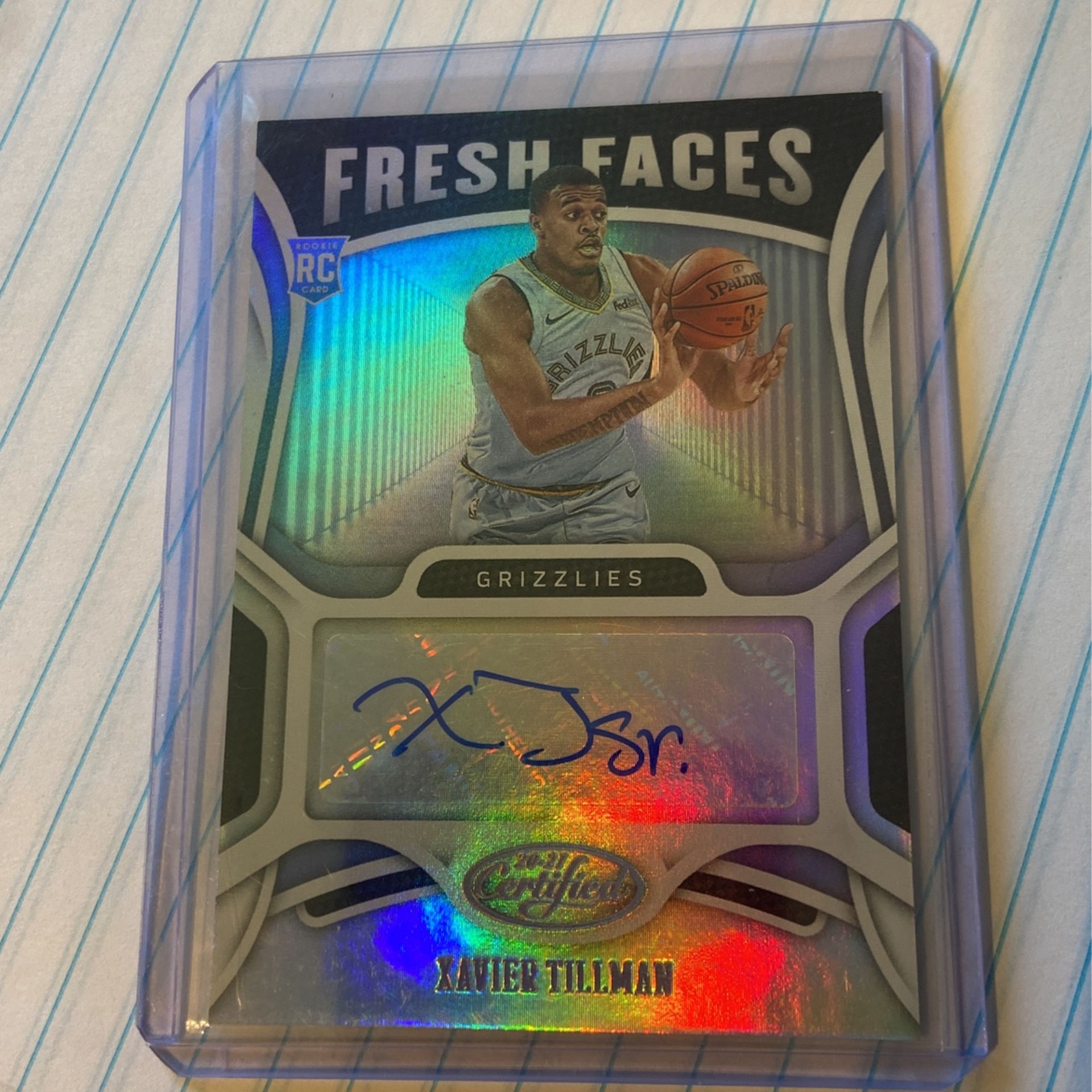 2021 Panini Fresh Faces Xavier Tillman Rookie Auto