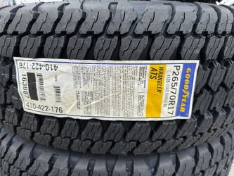 Tacoma Trd Tires New Goodyear Wrangler ATS 265/70R17 $650 Set Of Four Install Mount And Balance