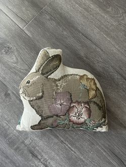 Vintage Bunny Pillow Cottage Baby Nursery