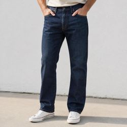 👖 Men’s Lucky Brand 221 Dark Indigo Wash Straight Jeans Size 36/32