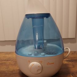 Crane Ultrasonic Cool Mist Humidifier for Bedroom, Baby Nursery, Kids Room, Plants, or Office, Large 1 Gallon Tank, Filter Optional, Blue and White