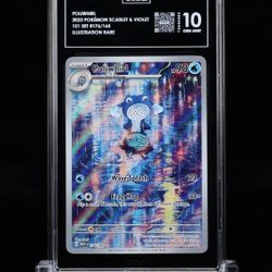 Pokemon 151 Poliwhirl illustration Rare GEM MT 10 TAG SLAB TCG Scarlett & Violet