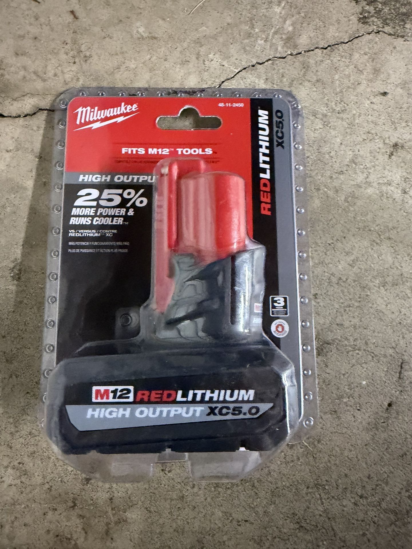 M12 High output 5.0 Battery 