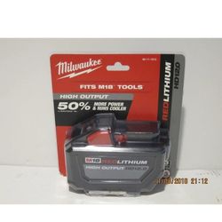 Milwaukee 48-11-1812 M18 FUEL HD 12 Ah RED Li-Ion BATTERY,   New, Firm. 
