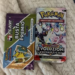 Italian Pokémon prismatic pack w bonus pack