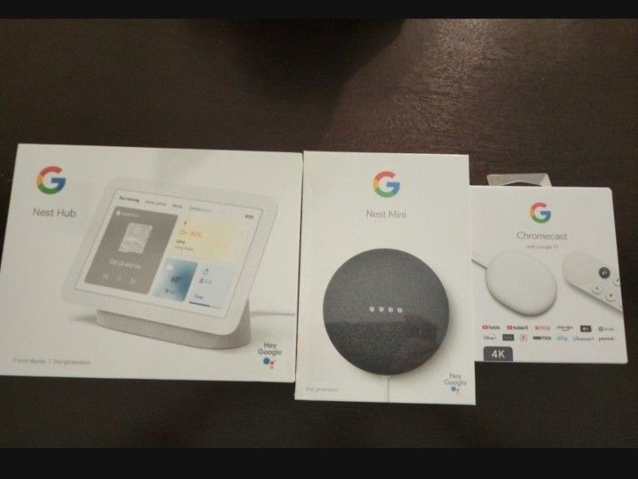 Google Bundle All New Sealed Nest Hub Nest Mini Chromecast