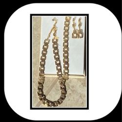 KL Studio 14 k gold plated Necklace Set