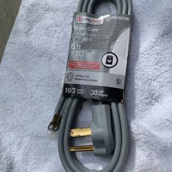 Utilitech 6-ft 3-Prong Gray Dryer Appliance Power Cord