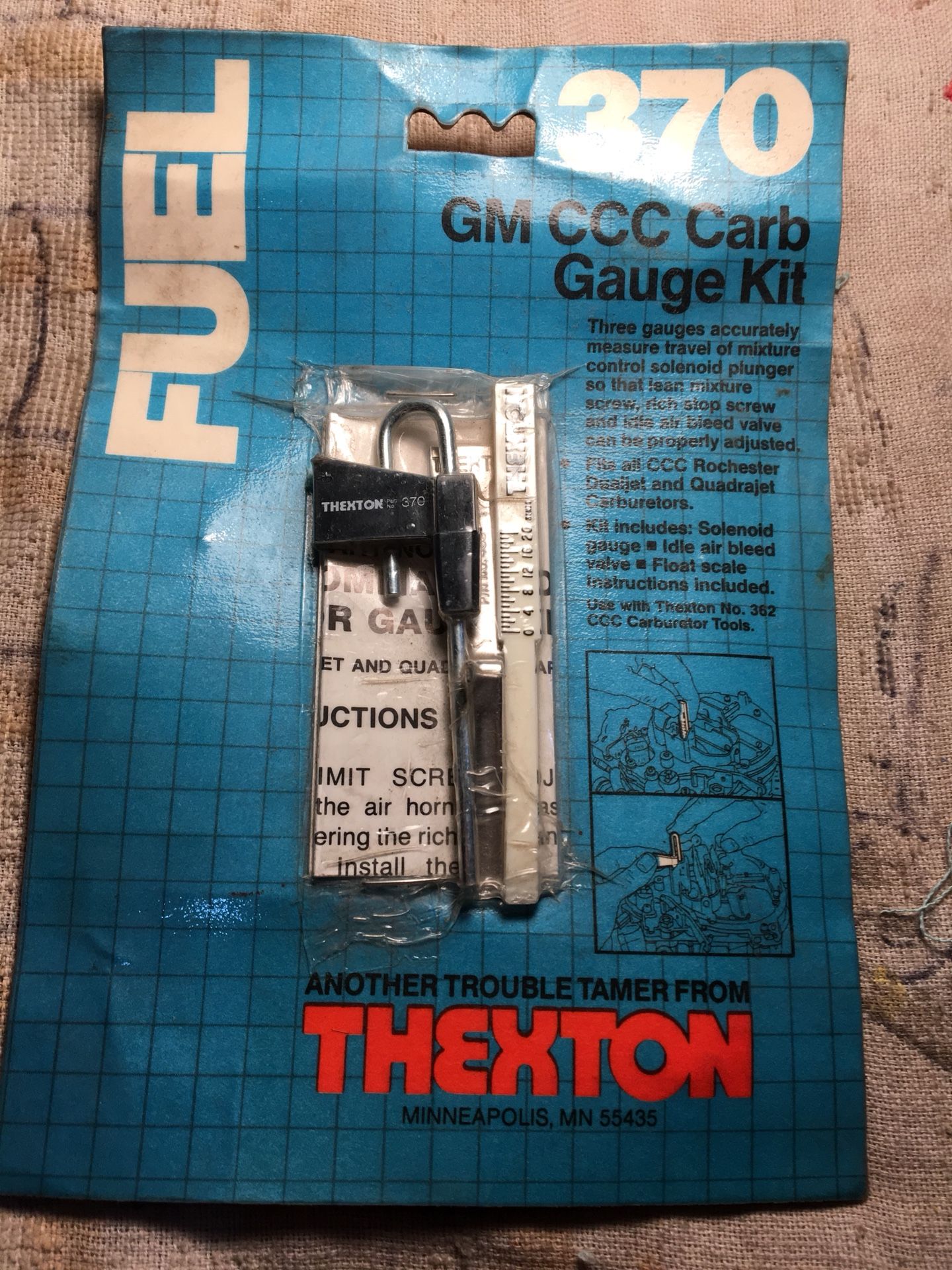 Thexton 370 GM. CCC CARB GAUGE KIT