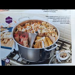 OLLA TAMALERA DE 47 QT CLÁSICA DE ACERO INOXIDABLE PRINCESS HOUSE ⚘️ ⚘️