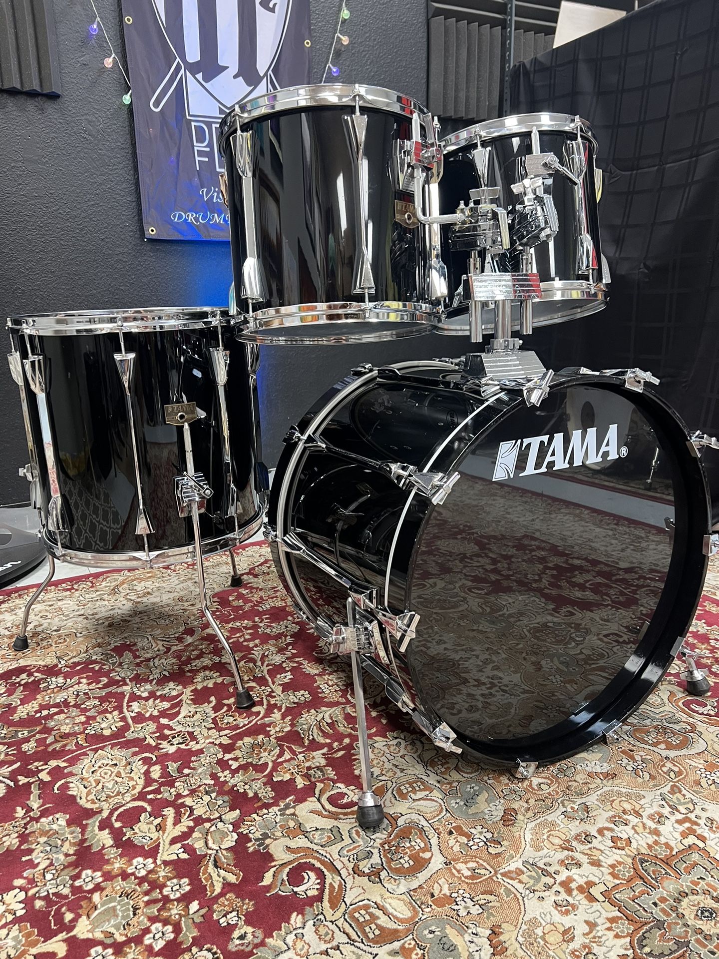 Tama Artstar II 4pc Piano Black Drum Set