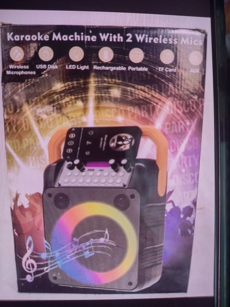 Karaoke Machine with 2 Wireless Microphone