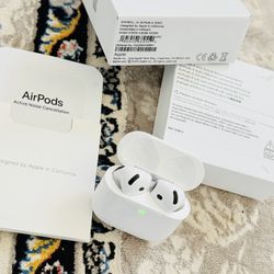 New Apple 4th Generation Wireless Earbuds with Active Noise Cancellation