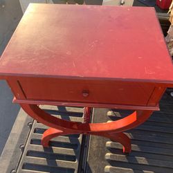 Red Side Table