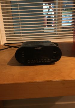 A clock and a radio