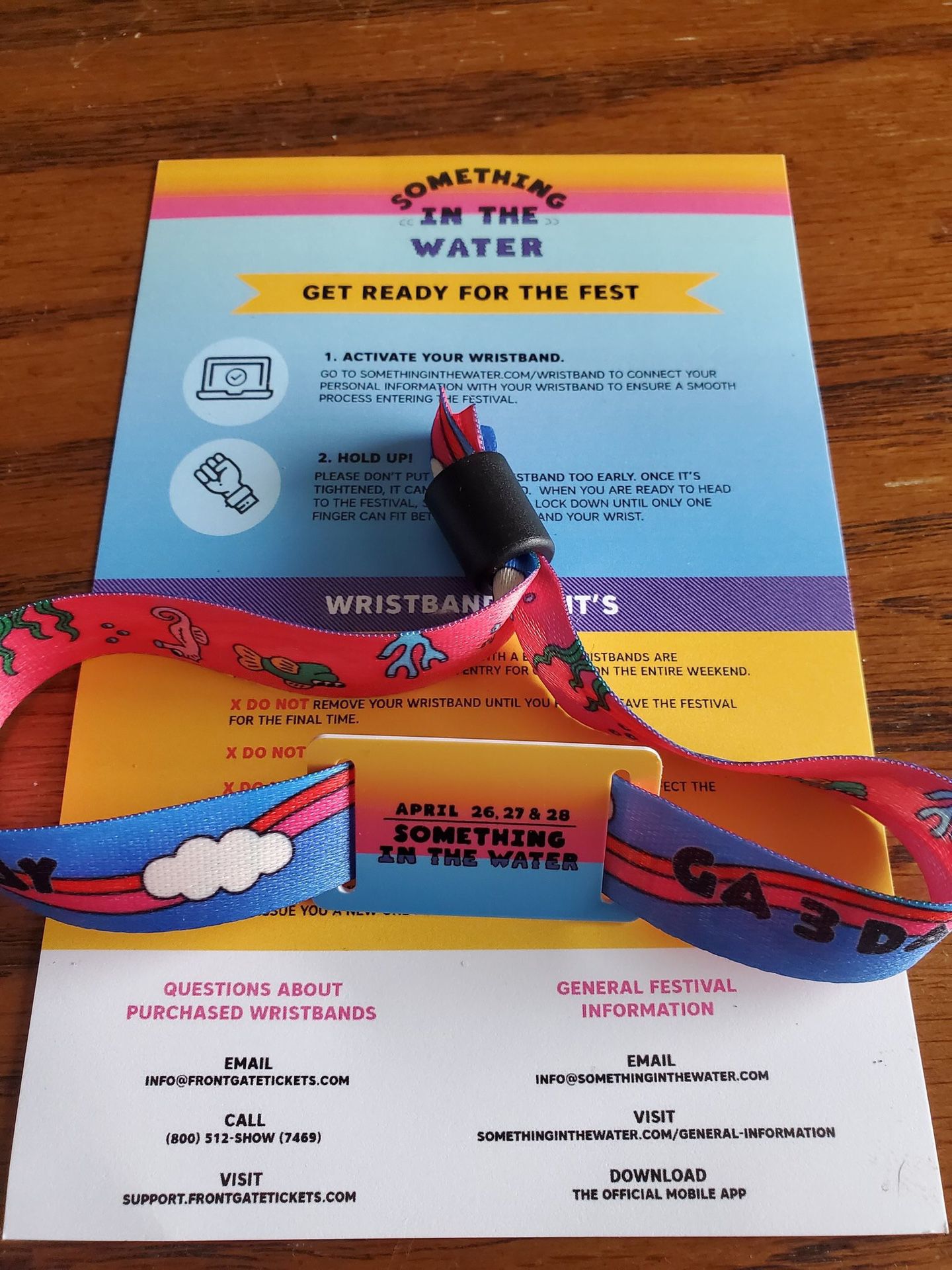 Something in the water festival 3-Day GA wristband