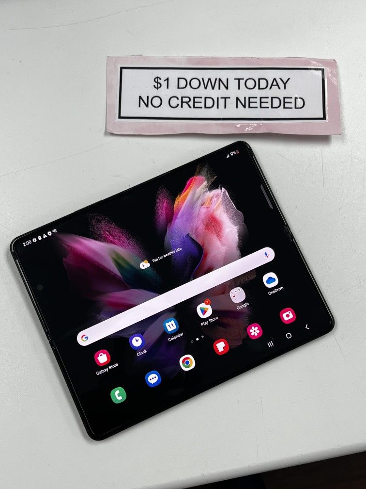 Samsung Galaxy Z Fold 3 5G 7.6 -PAYMENTS AVAILABLE-$1 Down Today 