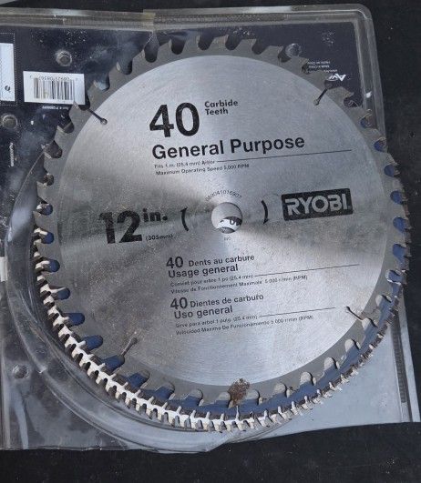 12" Saw Blade Set – Milwaukee, Ryobi, AvantiPro – Used