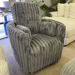 Cordoba Pewter Swivel Manual Recliner
