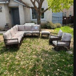 High Quality Patio Sofa Set With Swivel Chairs Brand New Patio Couch Set Costco Quality Patio Furniture 🚚🚚🆕