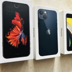 3X Original Boxes for Apple: iPhone 6, iPhone SE & iPhone 13