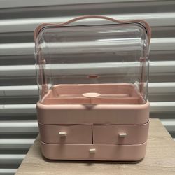 Makeup Organizer and Storage for Vanity with Lid and Drawers Countertop Waterproof and Dustproof