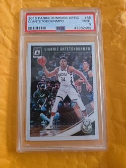 Giannis antetokounmpo Donruss Optic Graded card 10 GEM Mint