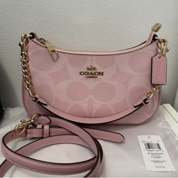 Baby pink coach Teri bag