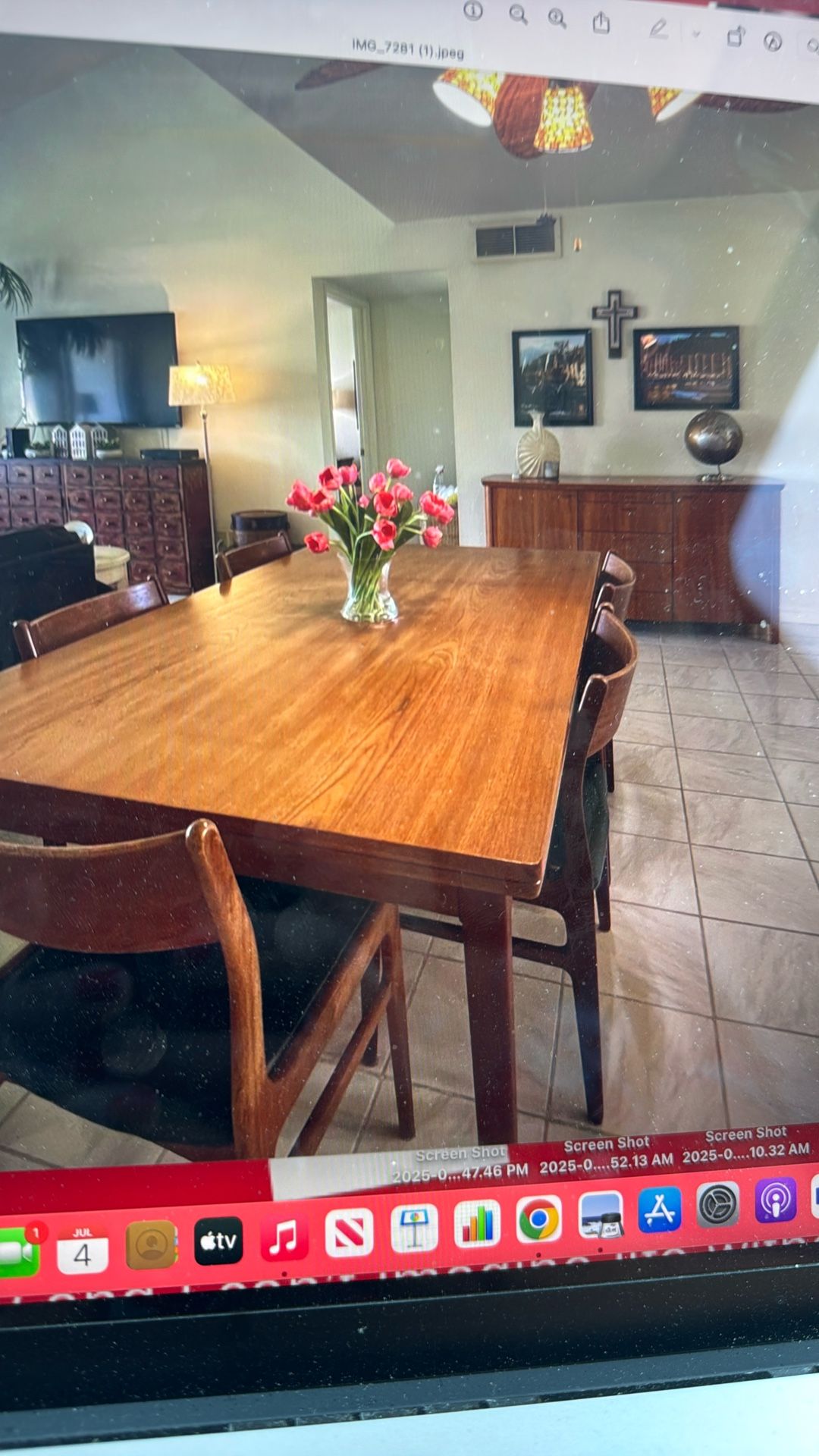 Mid Century modern dining Table And Chair Set