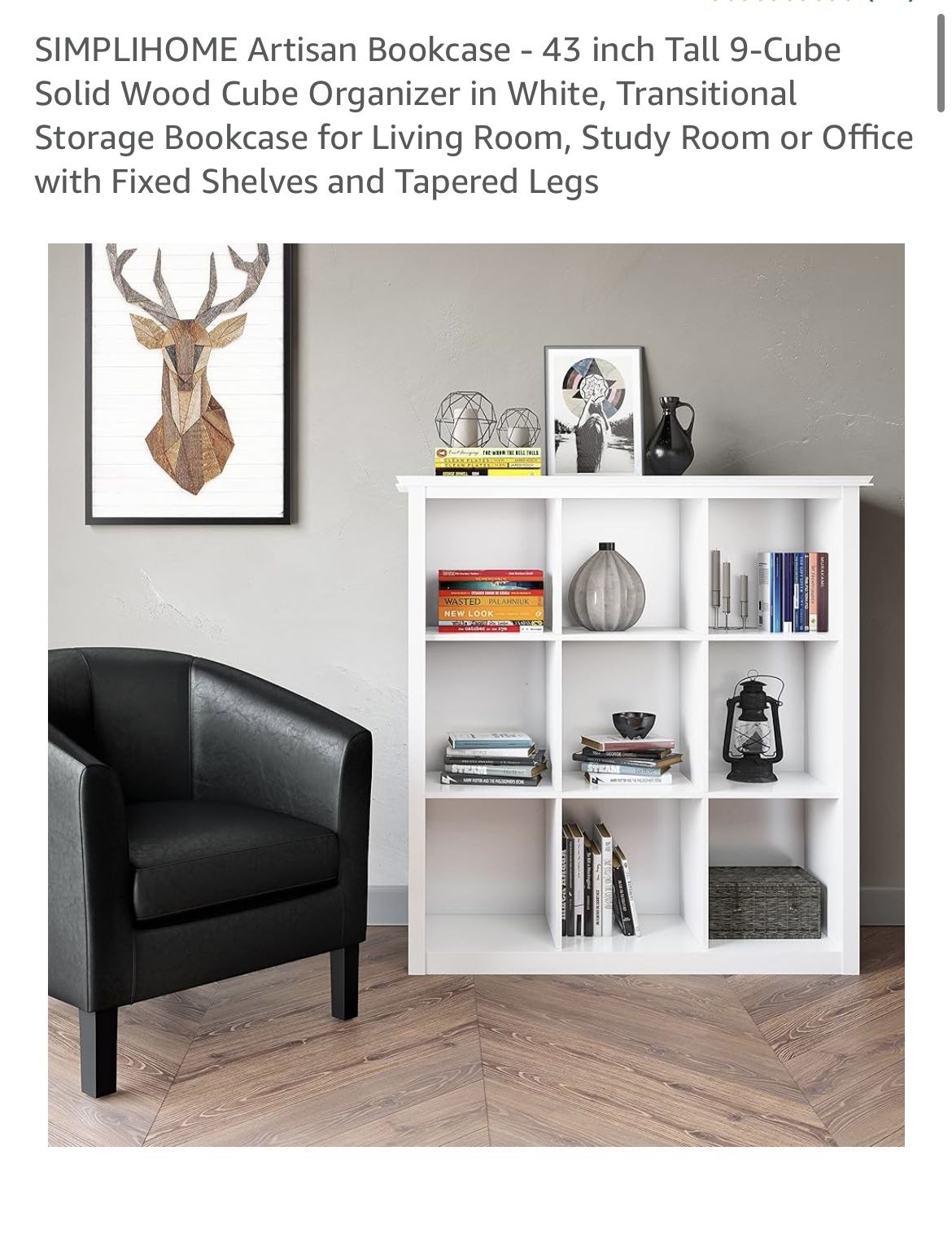 White 8-Cube Storage Shelf / Bookcase