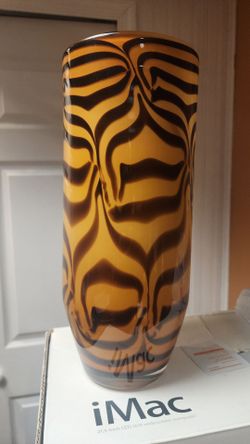 Murano Tiger Stripe Vase